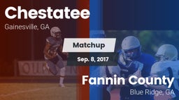 Matchup: Chestatee High vs. Fannin County  2017