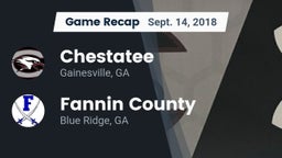 Recap: Chestatee  vs. Fannin County  2018