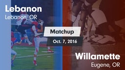 Matchup: Lebanon  vs. Willamette  2016