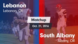 Matchup: Lebanon  vs. South Albany  2016