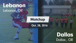 Matchup: Lebanon  vs. Dallas  2016