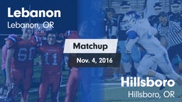 Matchup: Lebanon  vs. Hillsboro  2016