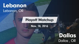 Matchup: Lebanon  vs. Dallas  2016