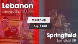 Matchup: Lebanon  vs. Springfield  2017