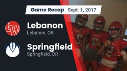 Recap: Lebanon  vs. Springfield  2017