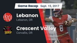 Recap: Lebanon  vs. Crescent Valley  2017