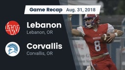 Recap: Lebanon  vs. Corvallis  2018