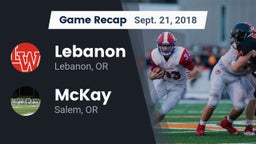 Recap: Lebanon  vs. McKay  2018