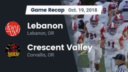 Recap: Lebanon  vs. Crescent Valley  2018