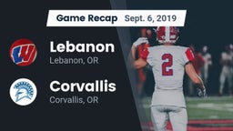 Recap: Lebanon  vs. Corvallis  2019