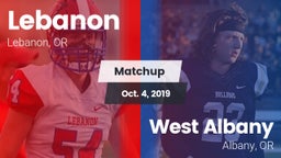 Matchup: Lebanon  vs. West Albany  2019
