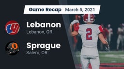 Recap: Lebanon  vs. Sprague  2021