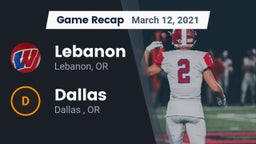 Recap: Lebanon  vs. Dallas  2021