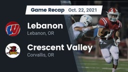 Recap: Lebanon  vs. Crescent Valley  2021