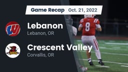 Recap: Lebanon  vs. Crescent Valley  2022