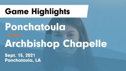 Ponchatoula  vs Archbishop Chapelle  Game Highlights - Sept. 15, 2021