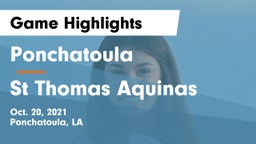 Ponchatoula  vs St Thomas Aquinas Game Highlights - Oct. 20, 2021