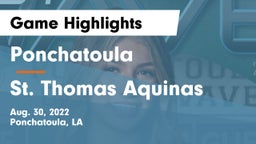 Ponchatoula  vs St. Thomas Aquinas  Game Highlights - Aug. 30, 2022