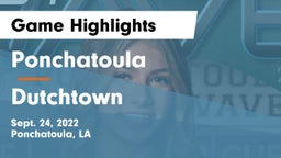 Ponchatoula  vs Dutchtown  Game Highlights - Sept. 24, 2022
