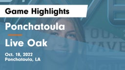 Ponchatoula  vs Live Oak  Game Highlights - Oct. 18, 2022