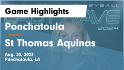 Ponchatoula  vs St Thomas Aquinas Game Highlights - Aug. 30, 2023