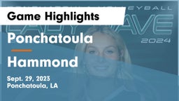Ponchatoula  vs Hammond  Game Highlights - Sept. 29, 2023