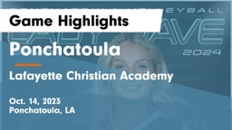 Ponchatoula  vs Lafayette Christian Academy  Game Highlights - Oct. 14, 2023