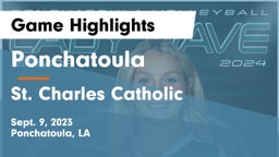 Ponchatoula  vs St. Charles Catholic  Game Highlights - Sept. 9, 2023