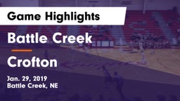 Battle Creek  vs Crofton  Game Highlights - Jan. 29, 2019