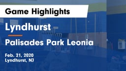 Lyndhurst  vs Palisades Park Leonia  Game Highlights - Feb. 21, 2020