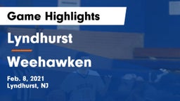 Lyndhurst  vs Weehawken  Game Highlights - Feb. 8, 2021