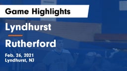 Lyndhurst  vs Rutherford  Game Highlights - Feb. 26, 2021