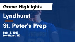 Lyndhurst  vs St. Peter's Prep  Game Highlights - Feb. 3, 2023