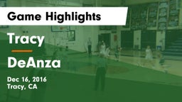 Tracy  vs DeAnza Game Highlights - Dec 16, 2016