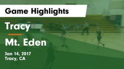 Tracy  vs Mt. Eden  Game Highlights - Jan 14, 2017