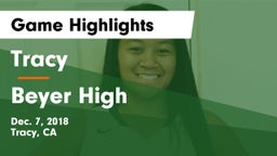 Tracy  vs Beyer High Game Highlights - Dec. 7, 2018