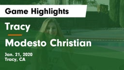 Tracy  vs Modesto Christian Game Highlights - Jan. 21, 2020