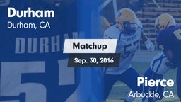 Matchup: Durham  vs. Pierce  2016