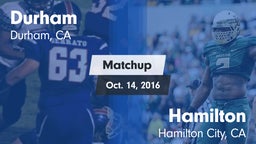 Matchup: Durham  vs. Hamilton  2016