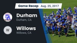 Recap: Durham  vs. Willows  2017