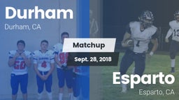 Matchup: Durham  vs. Esparto  2018