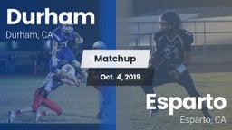 Matchup: Durham  vs. Esparto  2019