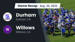 Recap: Durham  vs. Willows  2022