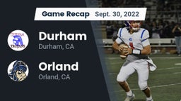 Recap: Durham  vs. Orland  2022