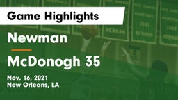 Newman  vs McDonogh 35 Game Highlights - Nov. 16, 2021