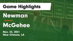 Newman  vs McGehee Game Highlights - Nov. 23, 2021