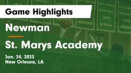 Newman  vs St. Marys Academy Game Highlights - Jan. 24, 2023