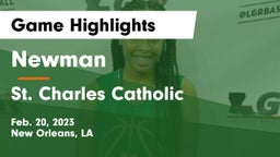 Newman  vs St. Charles Catholic  Game Highlights - Feb. 20, 2023