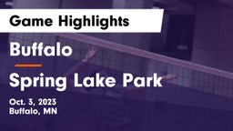 Buffalo  vs Spring Lake Park  Game Highlights - Oct. 3, 2023