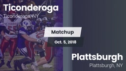 Matchup: Ticonderoga High vs. Plattsburgh  2018